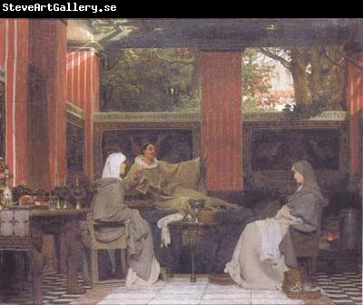 Alma-Tadema, Sir Lawrence Vdenantius Fortunatus Reading his Poems to Radegonda VI AD 555 (mk23)